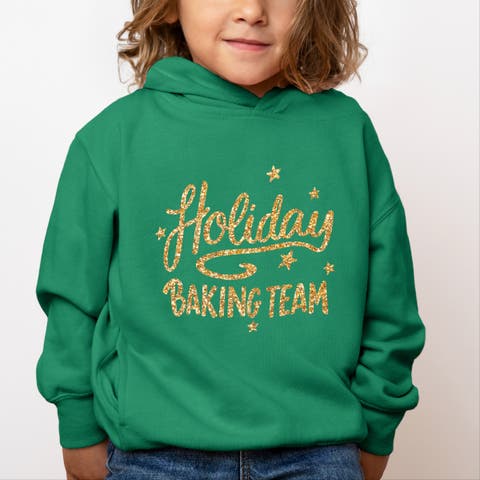 Holiday Baking Team Glitter Hoodie Toddler