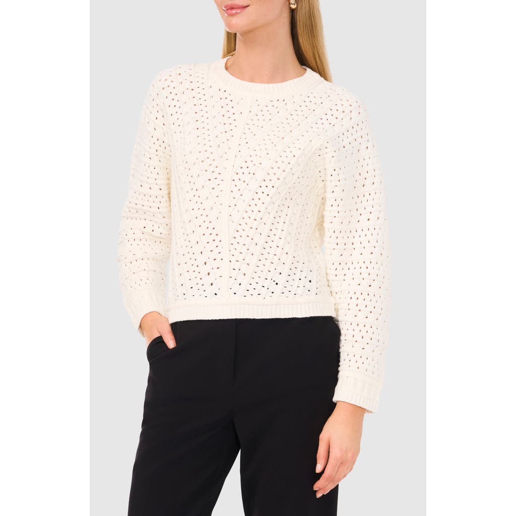 Halogen ® Pointelle Crewneck Sweater