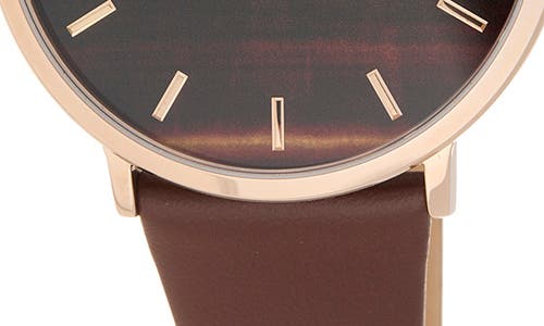 Olivia Burton Ultra Slim Analog Watch, 40mm In Brown