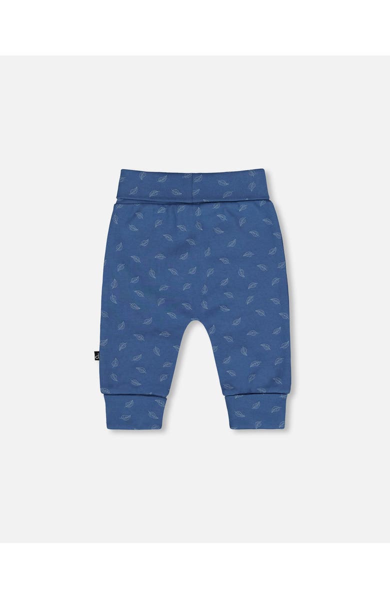 Deux par Deux Organic Cotton Evolutive Pants Leaves, Alternate, color, Blue
