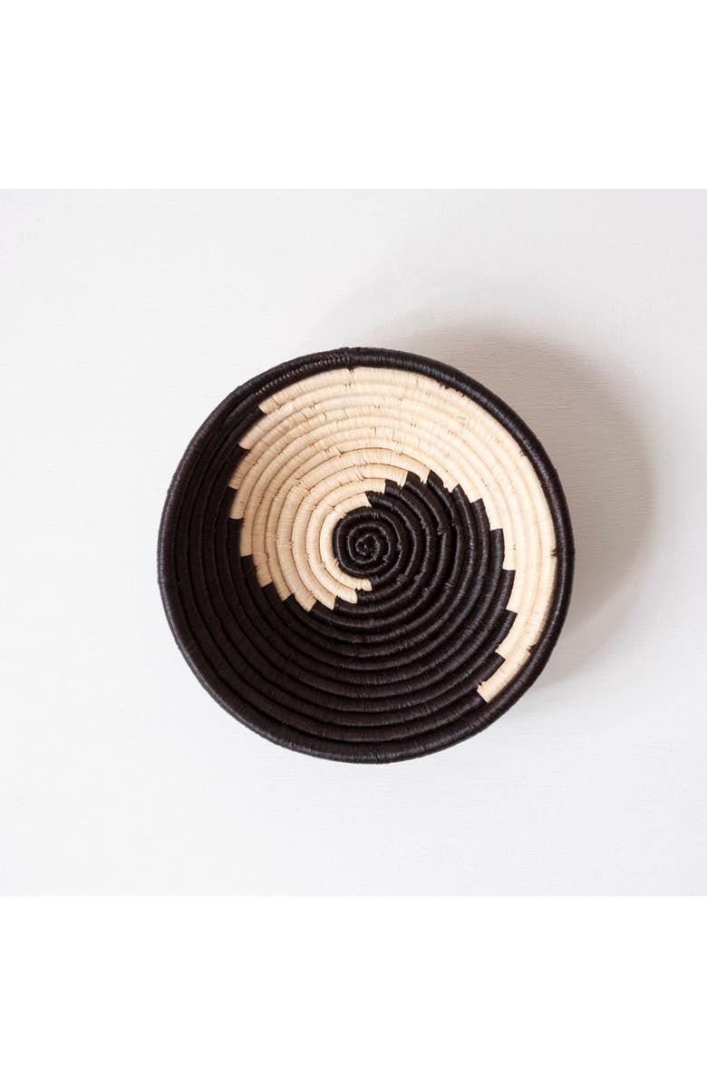Maadili Collective Small Simple Spiral Basket, Main, color, Black