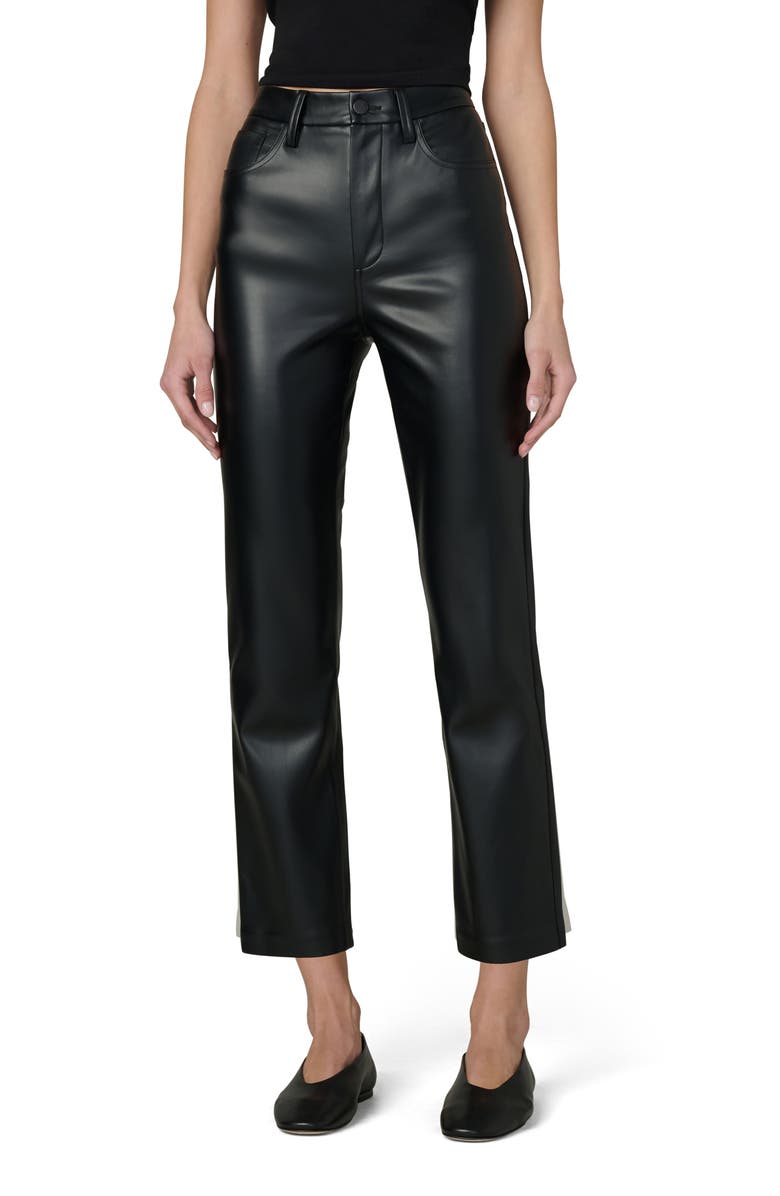 Joe's Jeans Lyra Slim Ankle Faux Leather Pants, Main, color, Black
