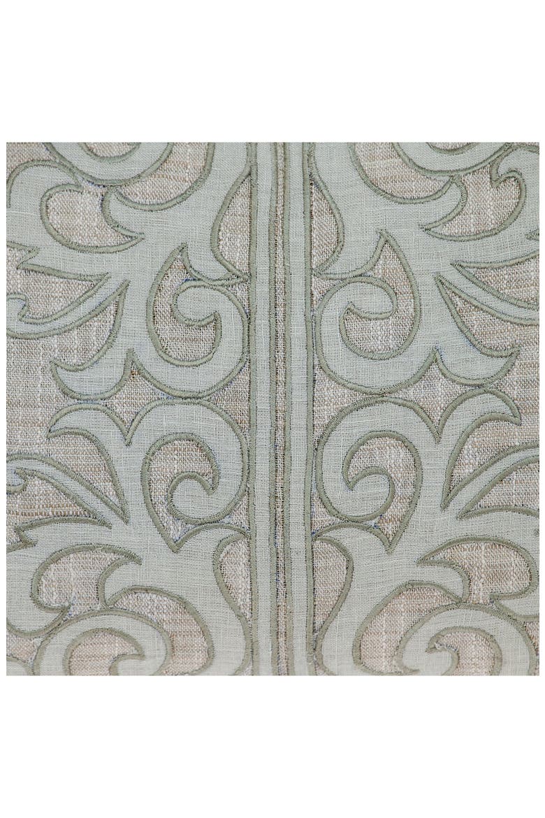 Fleura Embroidered Throw Pillow, Alternate, color, BEIGE