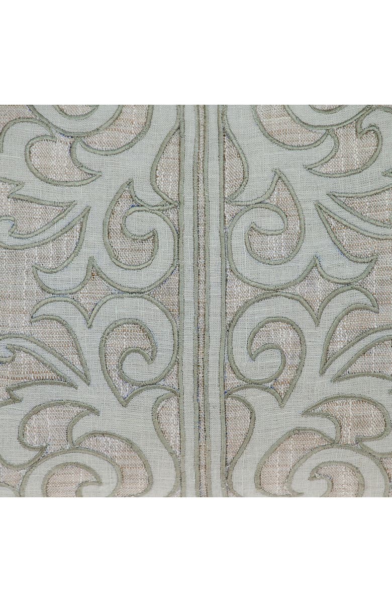 PARKLAND COLLECTION Fleura Embroidered Throw Pillow, Alternate, color, Beige