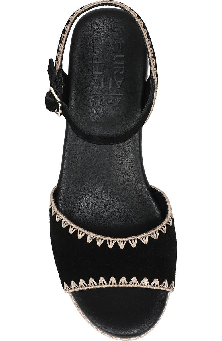 Naturalizer Della Platform Ankle Strap Sandal, Alternate, color, Black