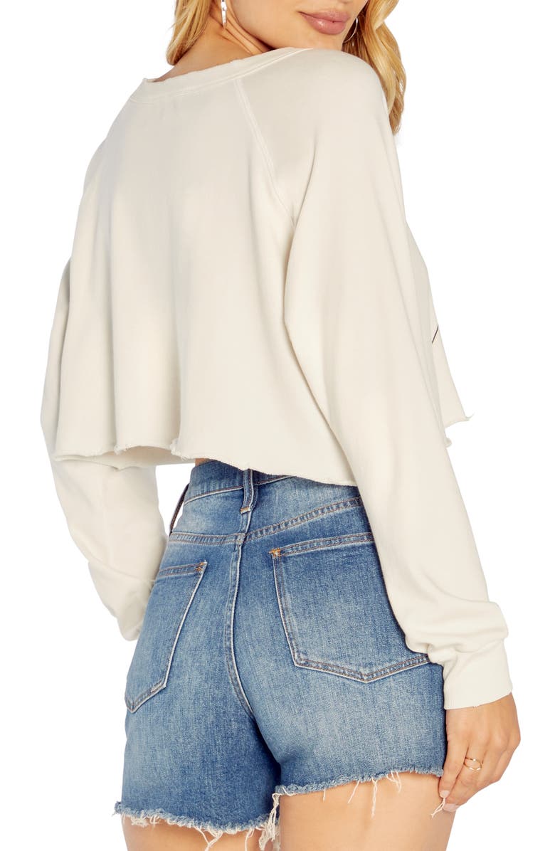 Wildfox Graphic Crop Sweatshirt, Alternate, color, 