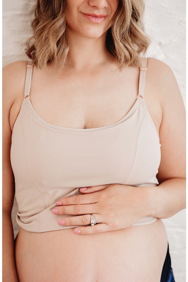 Amelia Pumping and Nursing Crop Cami, Alternate, color, Sand