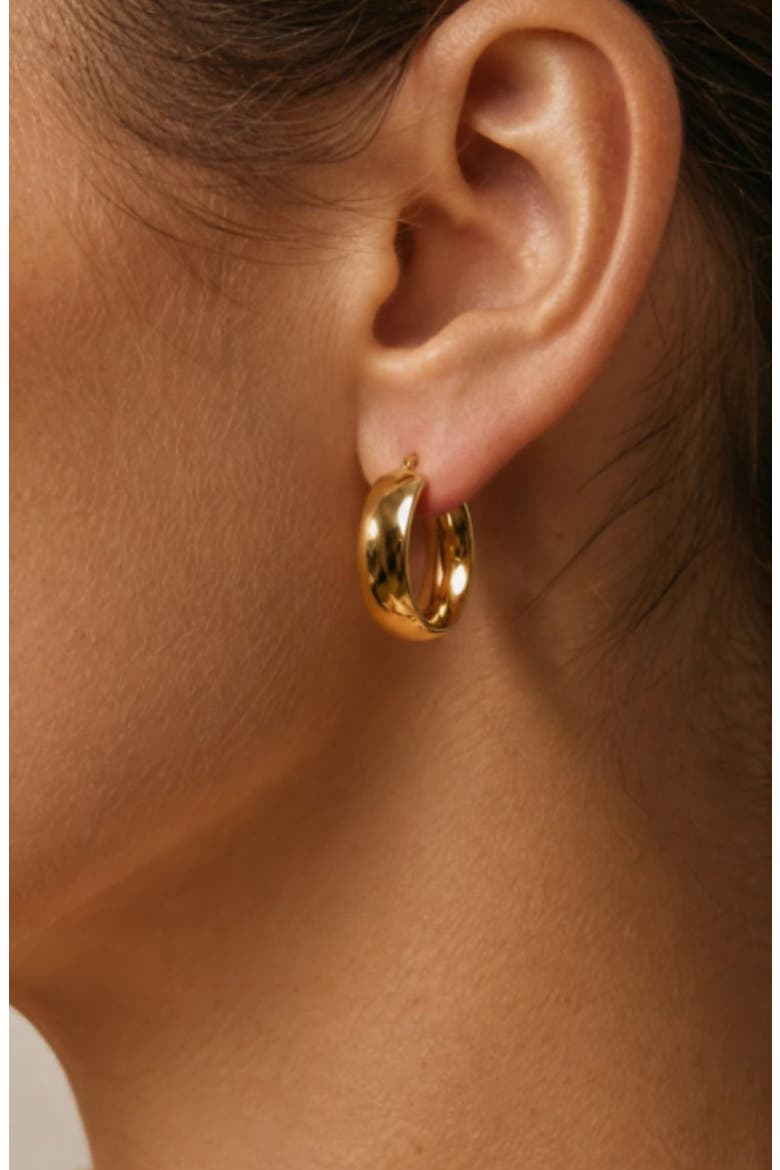 Tubular Hoop Earrings, Alternate, color, GOLD