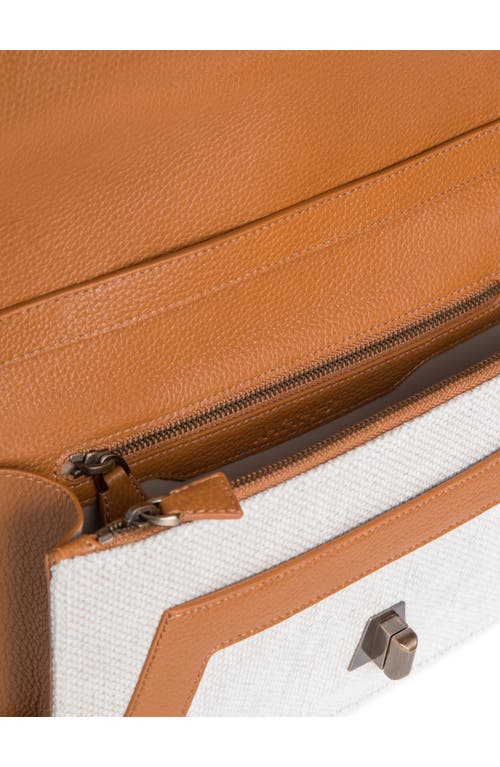 Akris Anouk Canvas & Calfskin Shoulder Bag