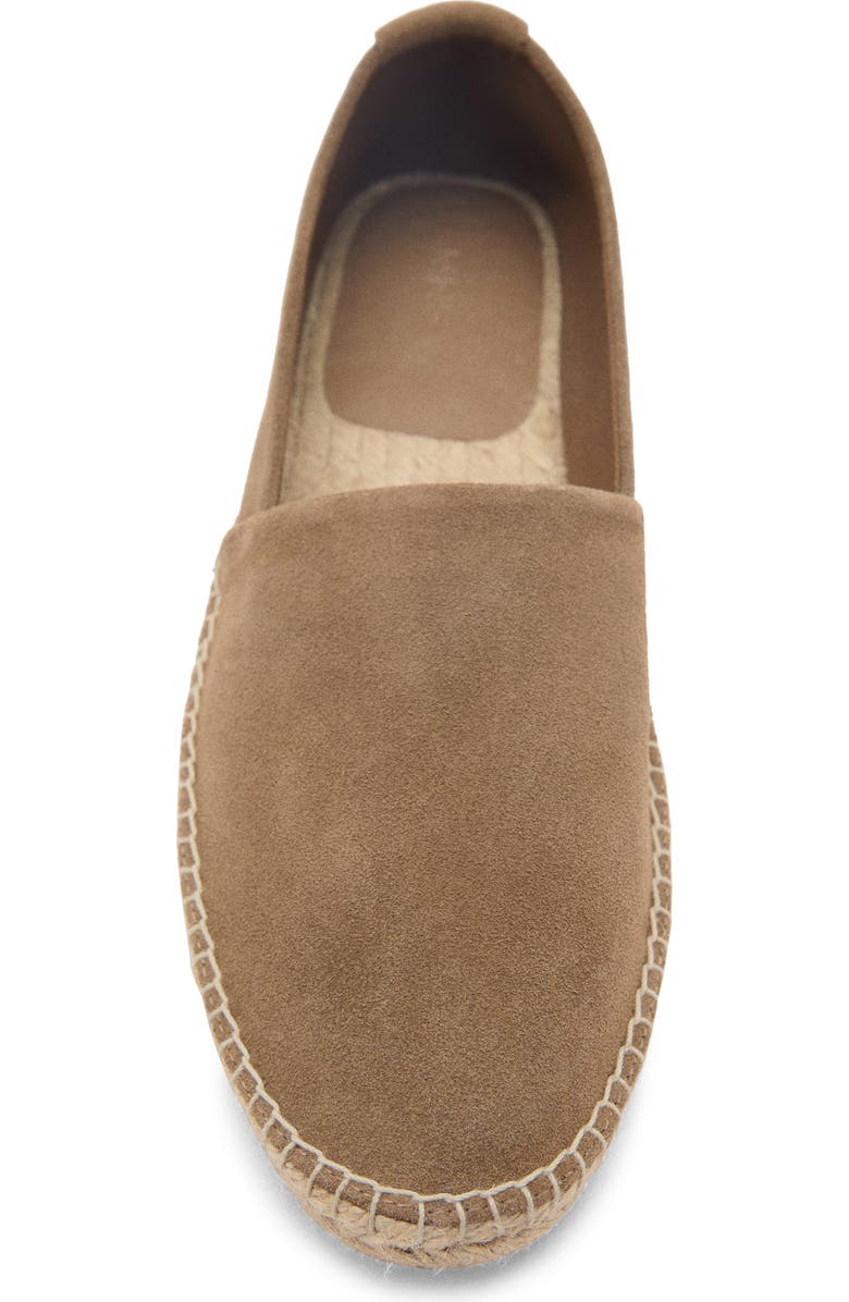 MANGO Suede Espadrille, Alternate, color, Medium Brown