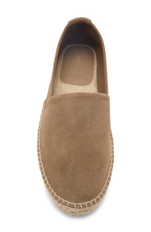 Mango Suede Espadrille In Medium Brown
