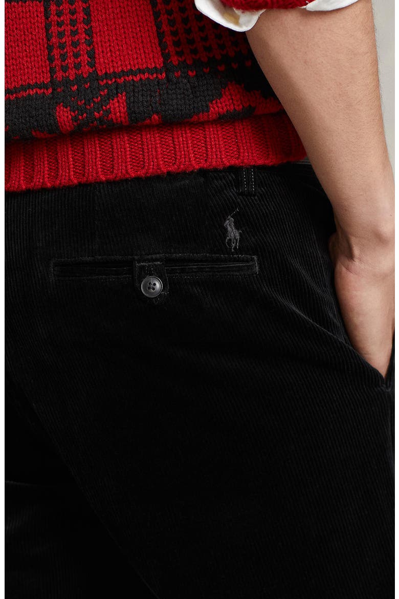 Bedford Stretch Corduroy Pants, Alternate, color, POLO BLACK