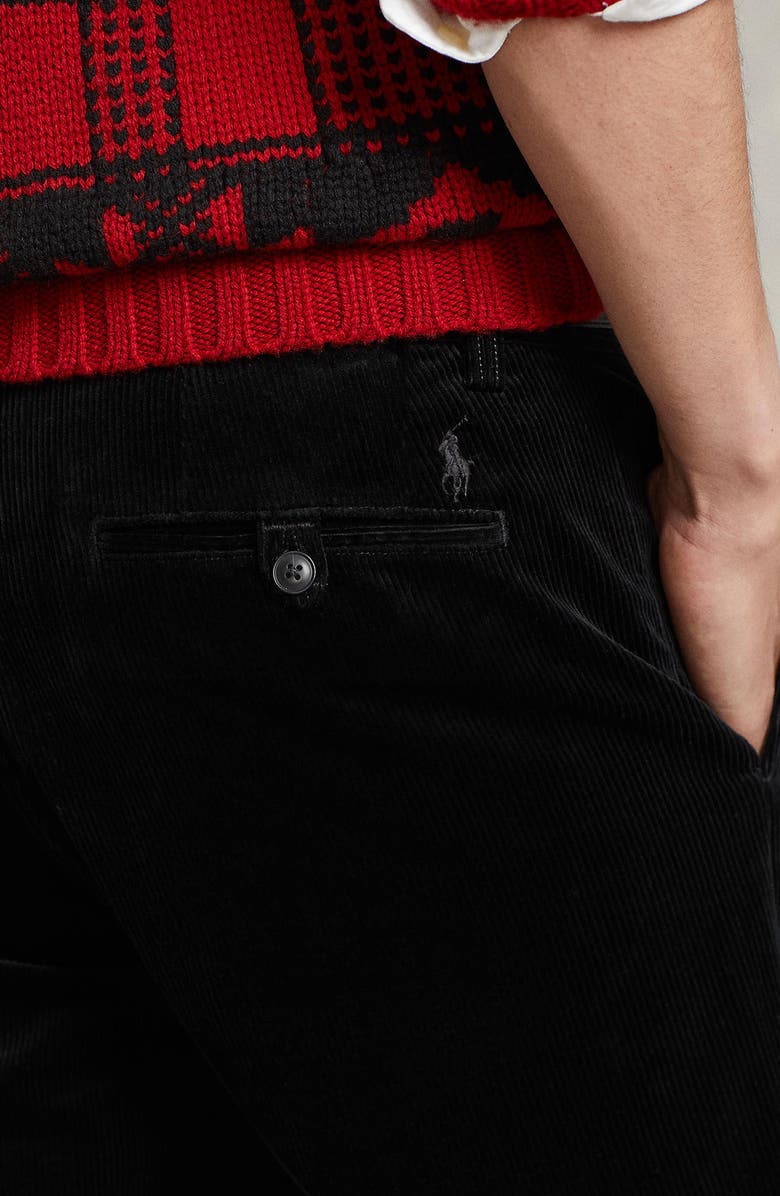 Polo Ralph Lauren Bedford Stretch Corduroy Pants, Alternate, color, Polo Black
