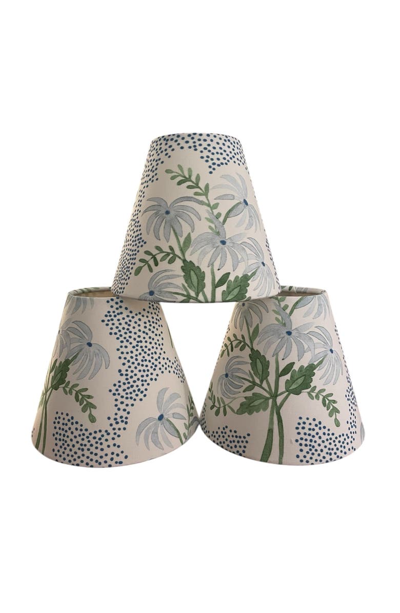 Winterborne Decor Blue Floral Sconce Shade in Pearl's Bouquet, Alternate, color, Blue