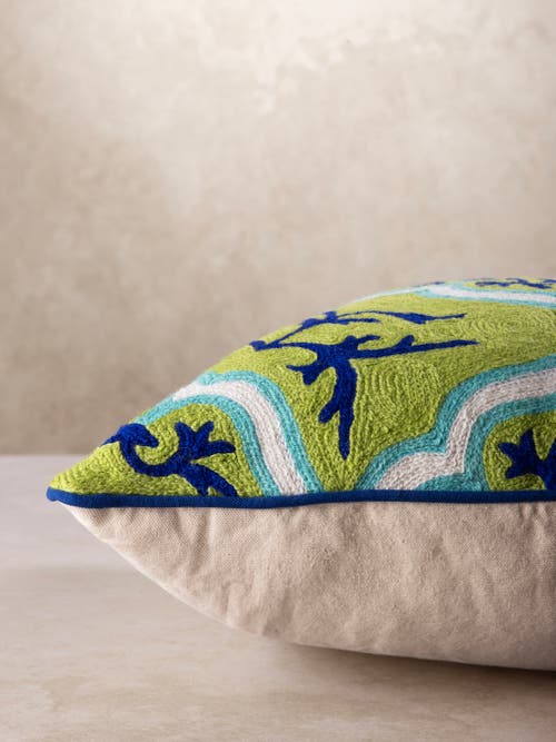 Gauri Kohli Matilda Throw Pillow Cover In Green