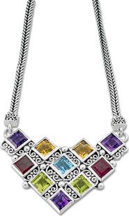 SAMUEL B. Multistone Statement Necklace