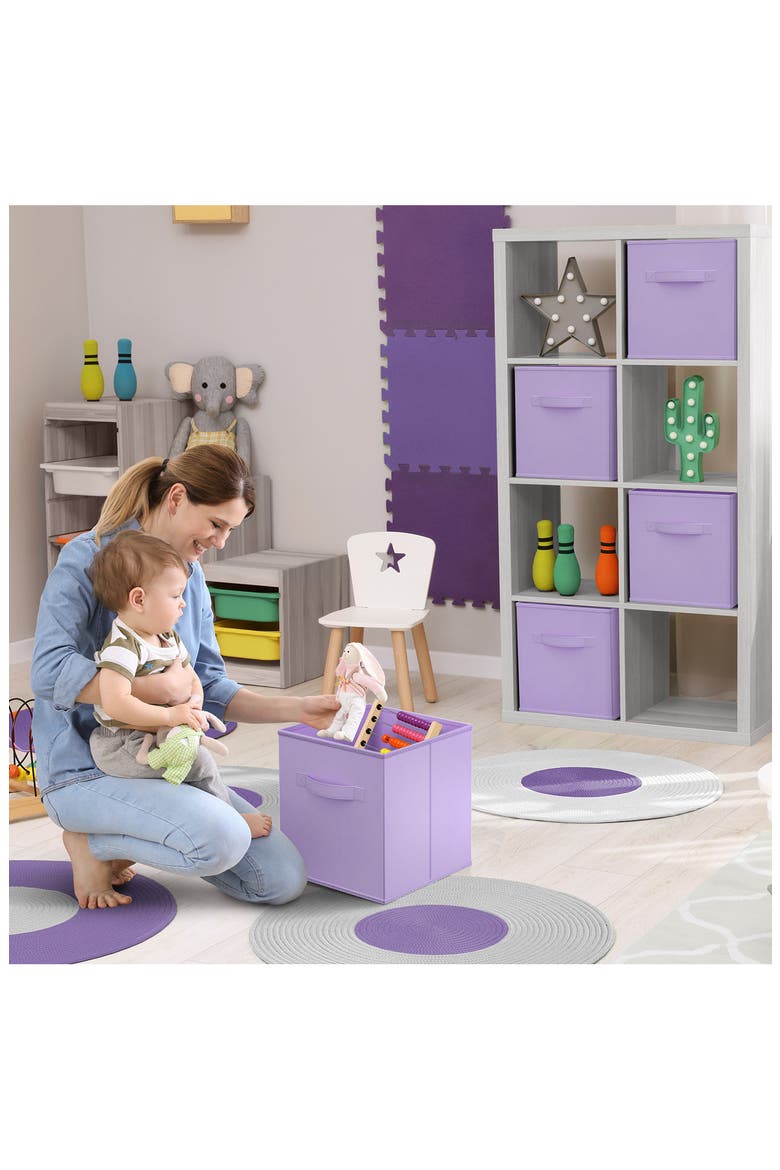 6-Pack Collapsible Storage Cube, Alternate, color, PASTEL PURPLE