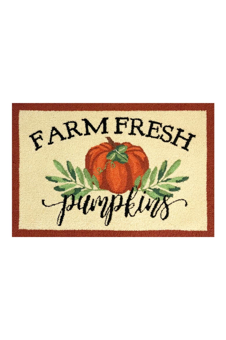 Farm Fresh Pumpkins Rug, Main, color, CREAM/MULTI