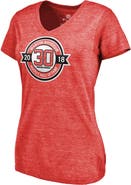 FANATICS Women's Fanatics Branded Martin Brodeur Red New Jersey Devils Hall of Fame V-Neck Tri-Blend T-Shirt