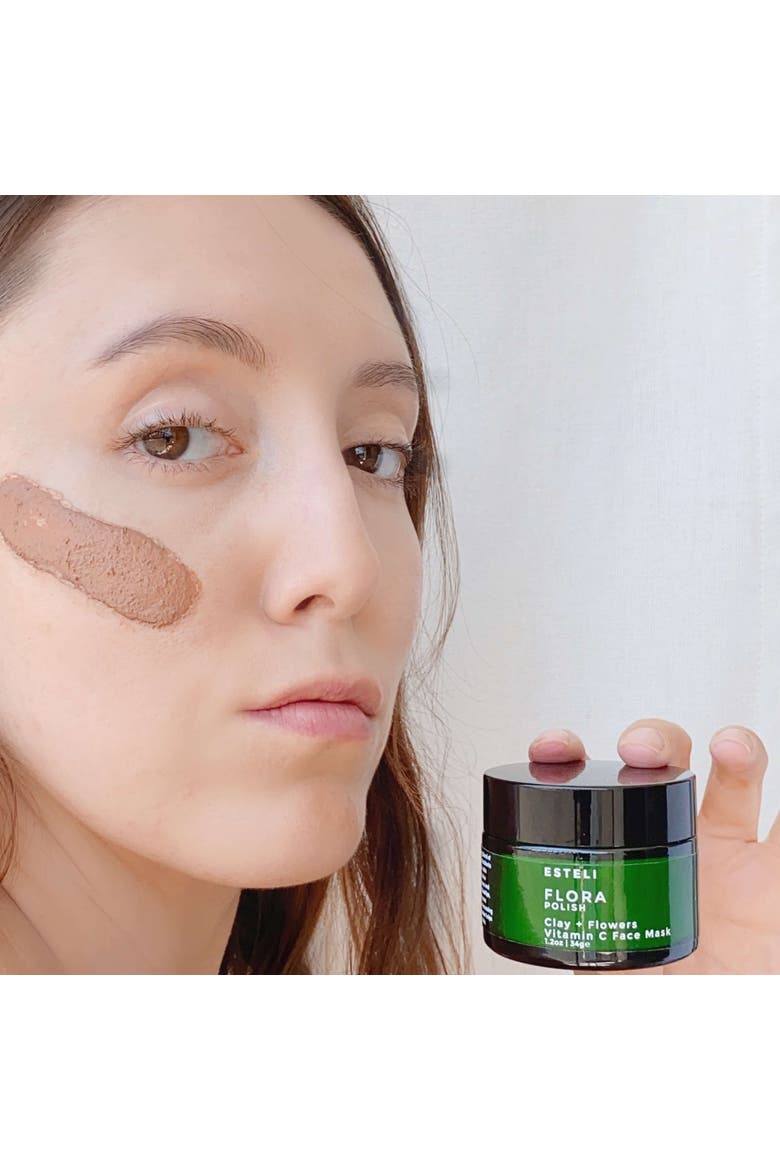 FLORA POLISH Vitamin C Face Mask FACE, Alternate, color, Dark Green