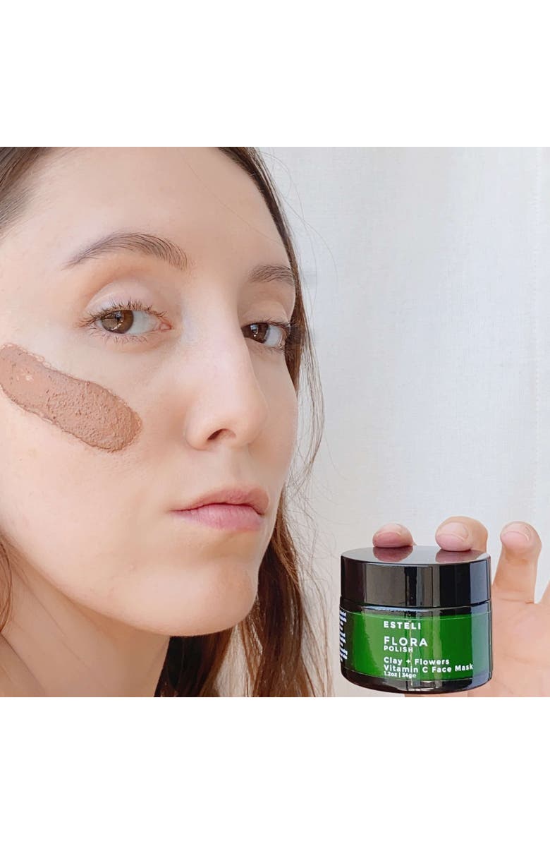 Esteli FLORA POLISH Vitamin C Face Mask FACE, Alternate, color, Dark Green