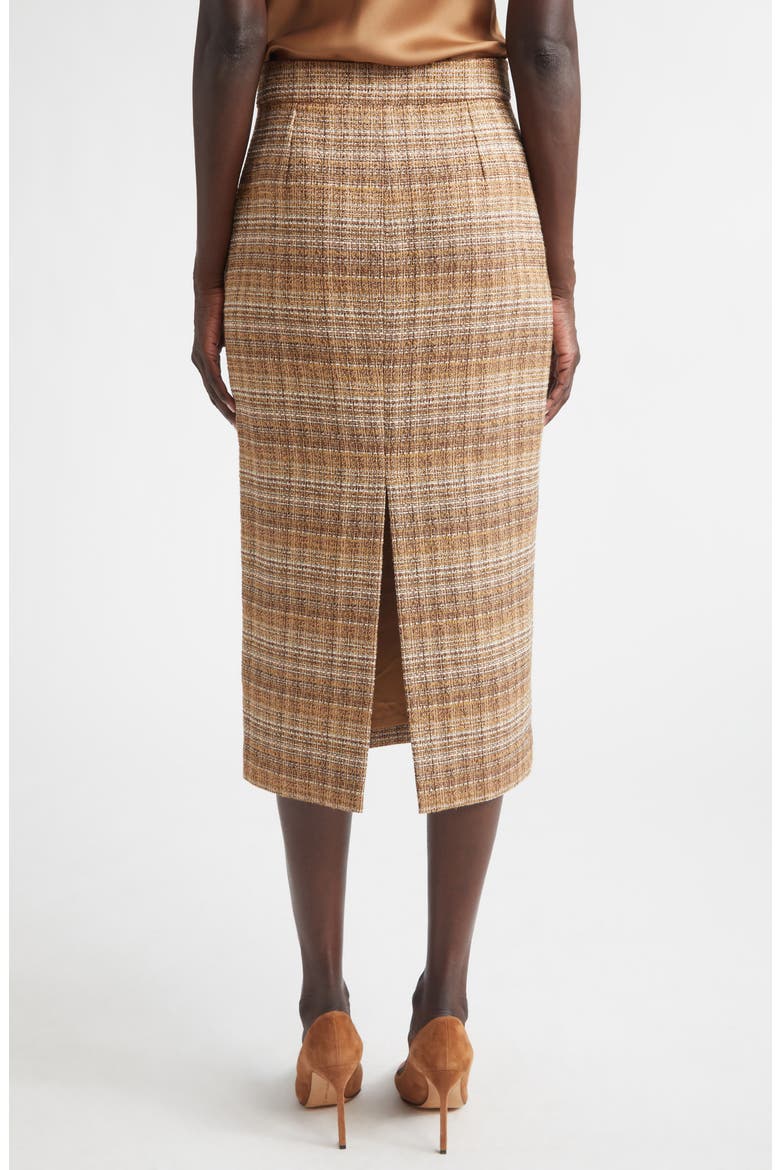 Margo Gilded Tweed Pencil Skirt, Alternate, color, COPPER MULTI