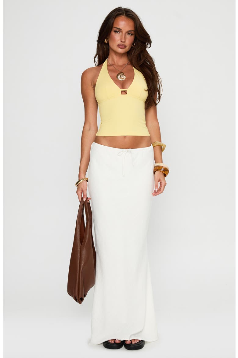 Impress Me Crop Halter Top, Alternate, color, LEMON