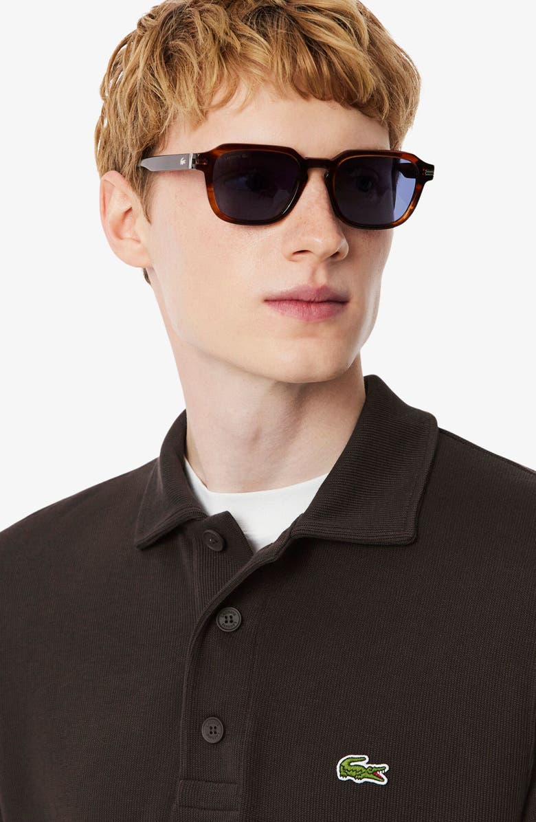 Lacoste Cotton Rib Polo Sweatshirt, Alternate, color, Port 0