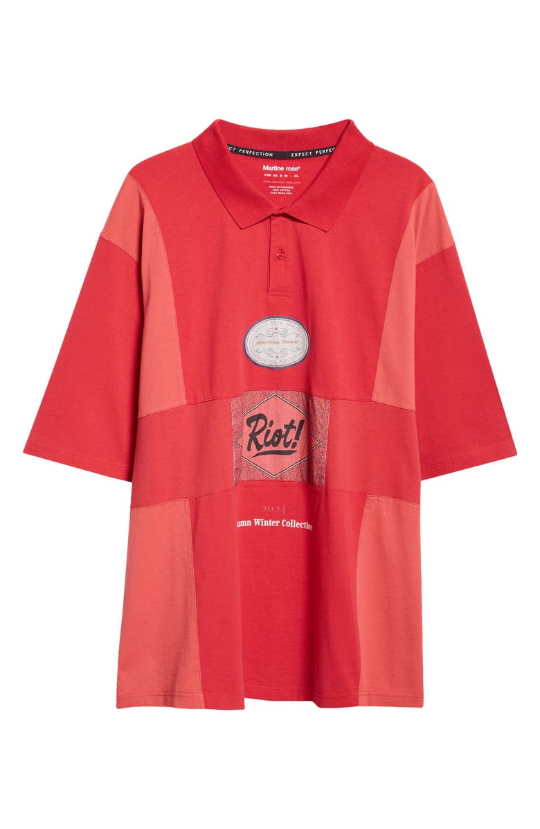 Martine Rose Panel Oversize Polo, Alternate, color, 