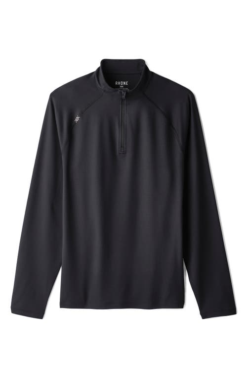 Rhone Session Quarter Zip Pullover In Black