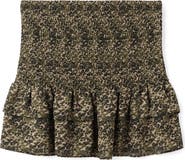 MANGO TEEN Tired Ruffle Print Skirt
