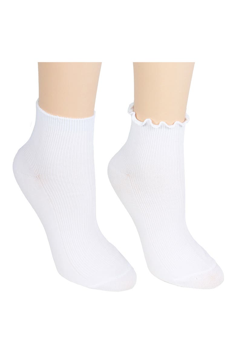 6-Pack Quarter Length Socks, Alternate, color, WHITE