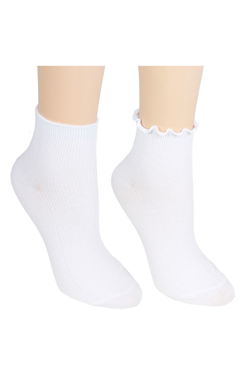 Laundry by Shelli Segal 6-Pack Quarter Length Socks, Alternate, color, White