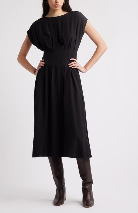 Pleated A-Line Dress