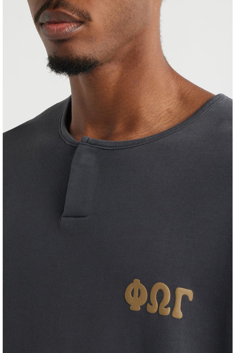 Henley Graphic Cotton Sweatshirt, Alternate, color, WASHED IRON GREY