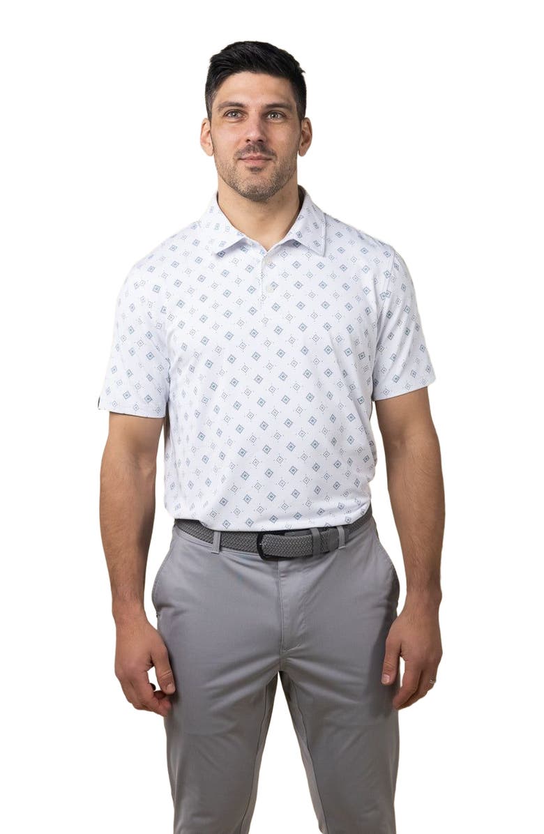 ASHWORTH GOLF Cooper Polo, Alternate, color, White/Club Green