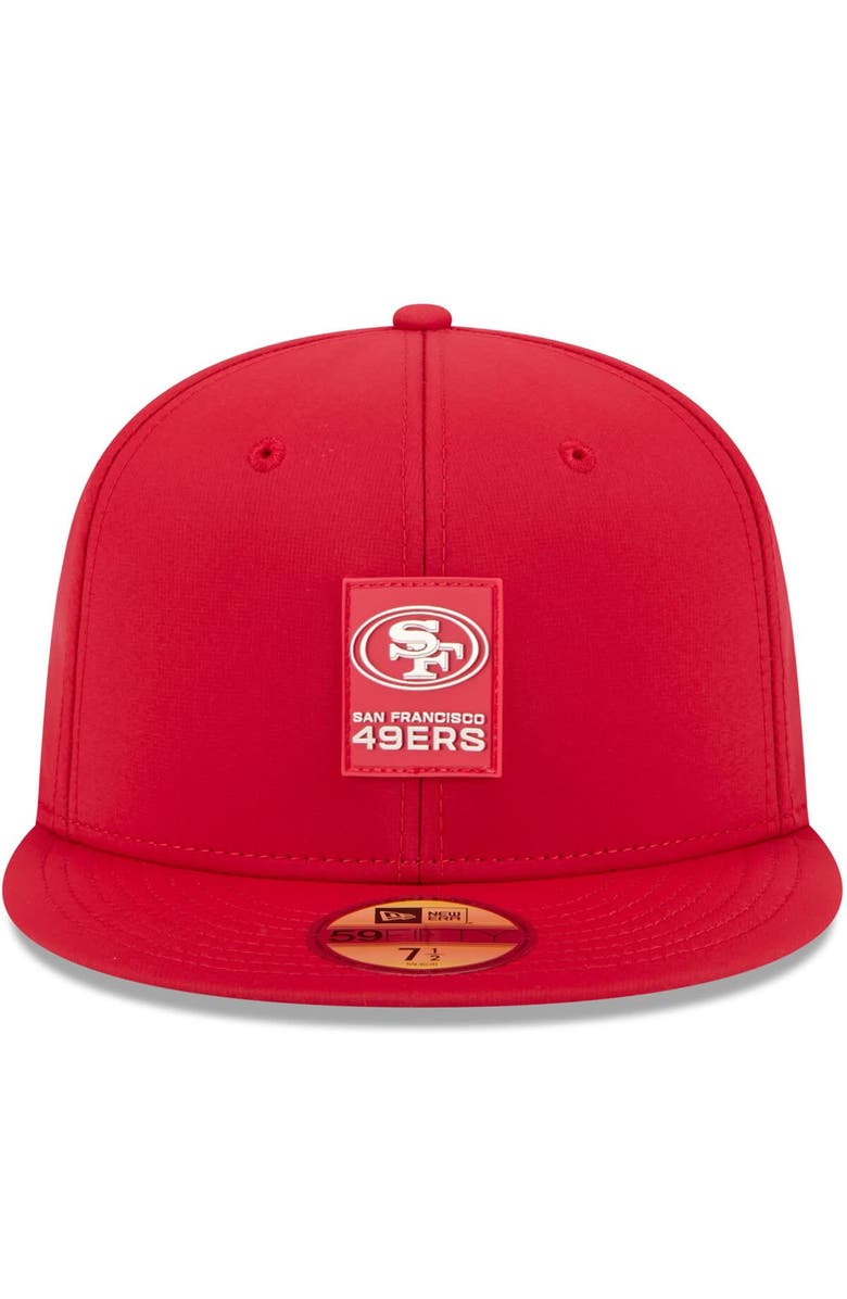 New Era Men's New Era Scarlet San Francisco 49ers 2025 Sideline  59FIFTY Fitted Hat, Alternate, color, 