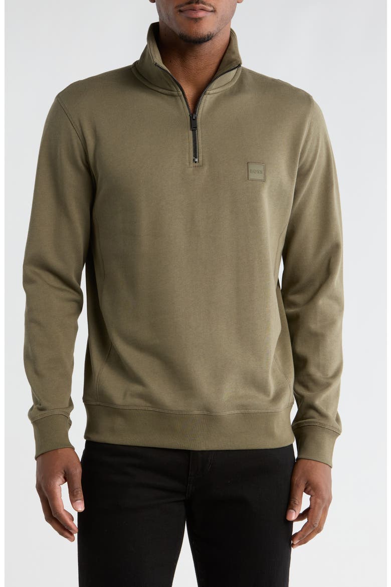 Zetrust Quarter Zip Pullover, Main, color, OPEN GREEN