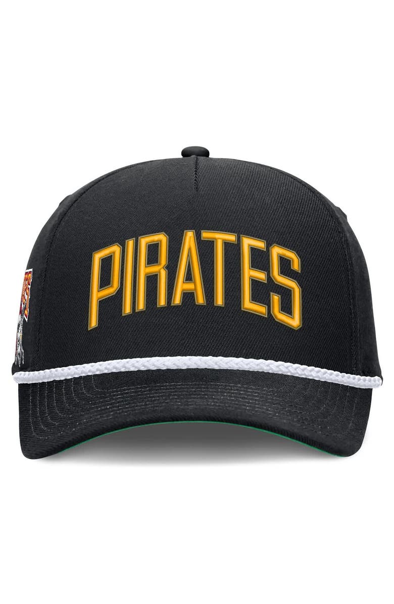 Nike Men's Nike Black Pittsburgh Pirates Cooperstown Collection Rise Adjustable Hat, Alternate, color, Black