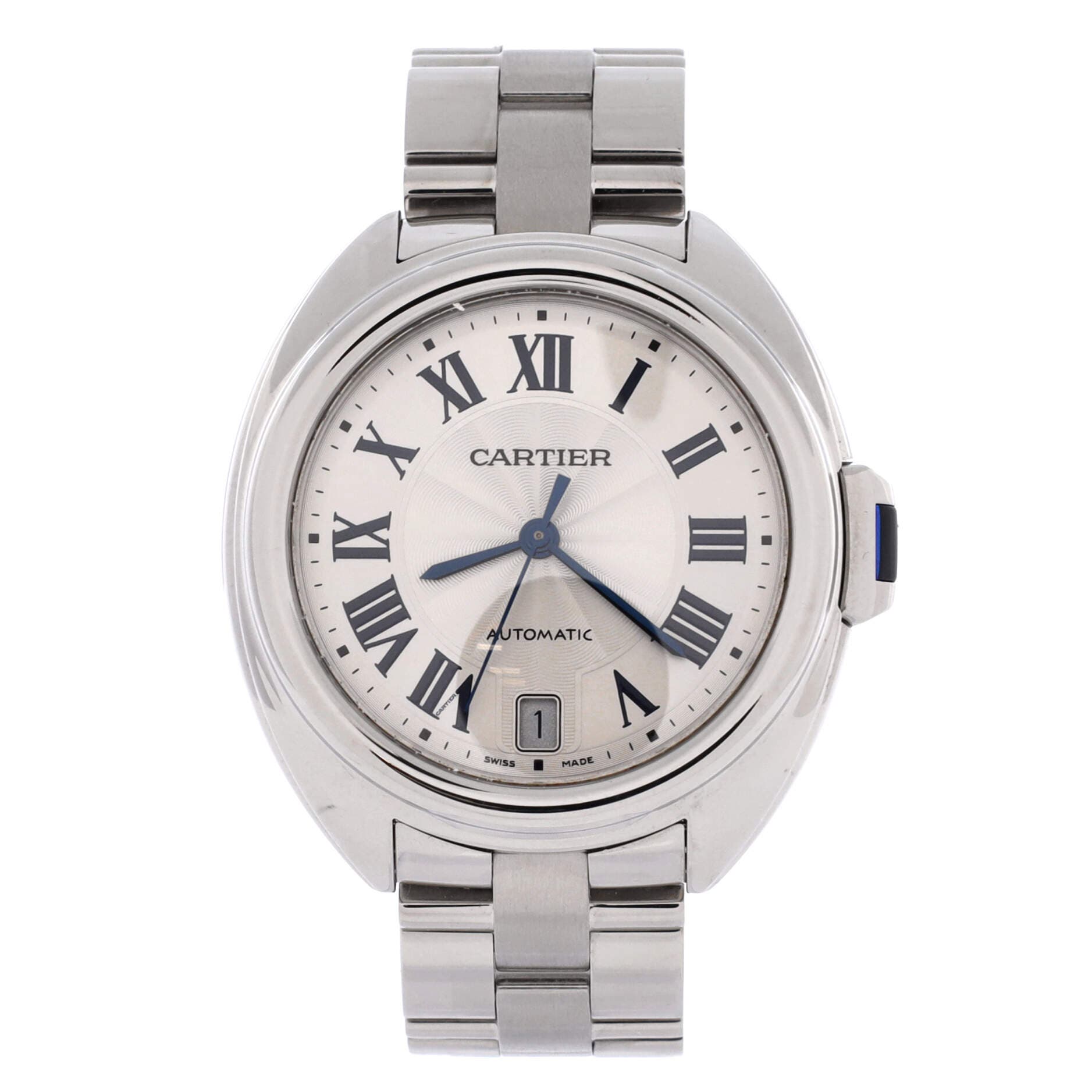 Cle de Cartier Automatic Watch Stainless Steel 35, Main, color, Metallic Silver