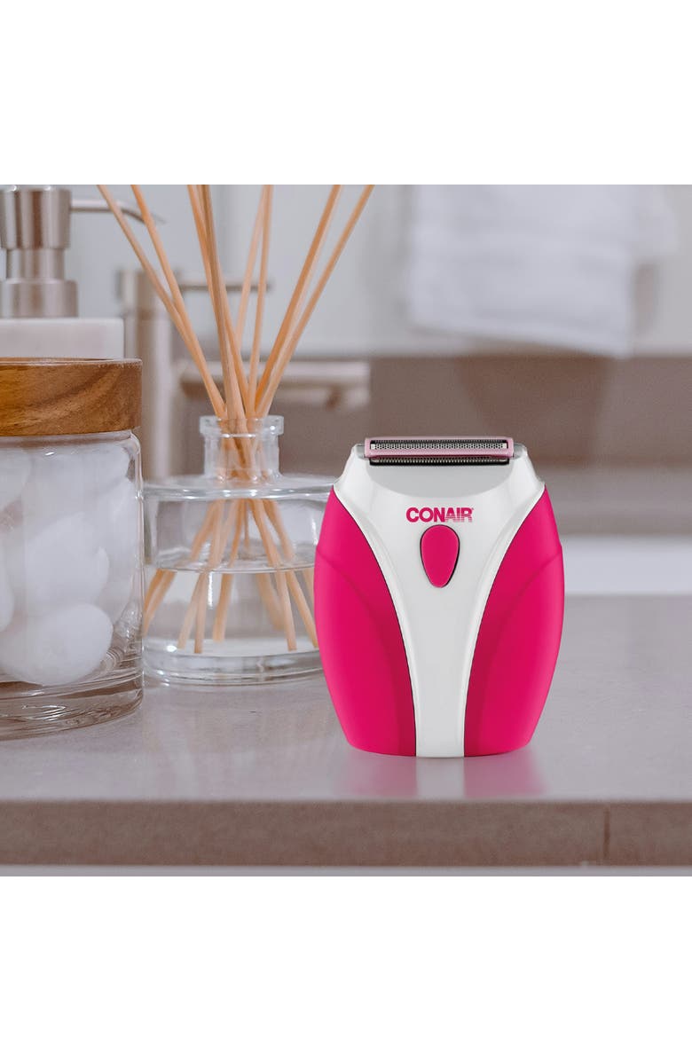 CONAIR Battery Operated Wet or Dry Dual Trimmer Foil Shaver, Alternate, color, Pink