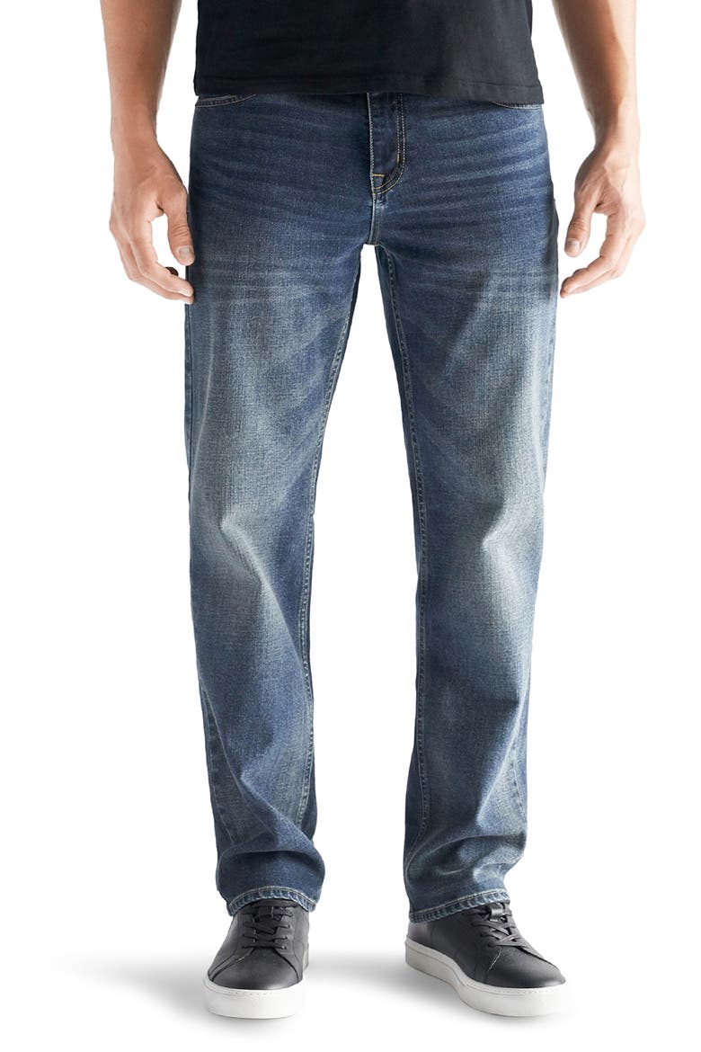 Straight Leg Performance Stretch Jeans, Main, color, GRANVILLE