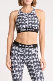 Palm Angels Palm Tree Crop Tank Top