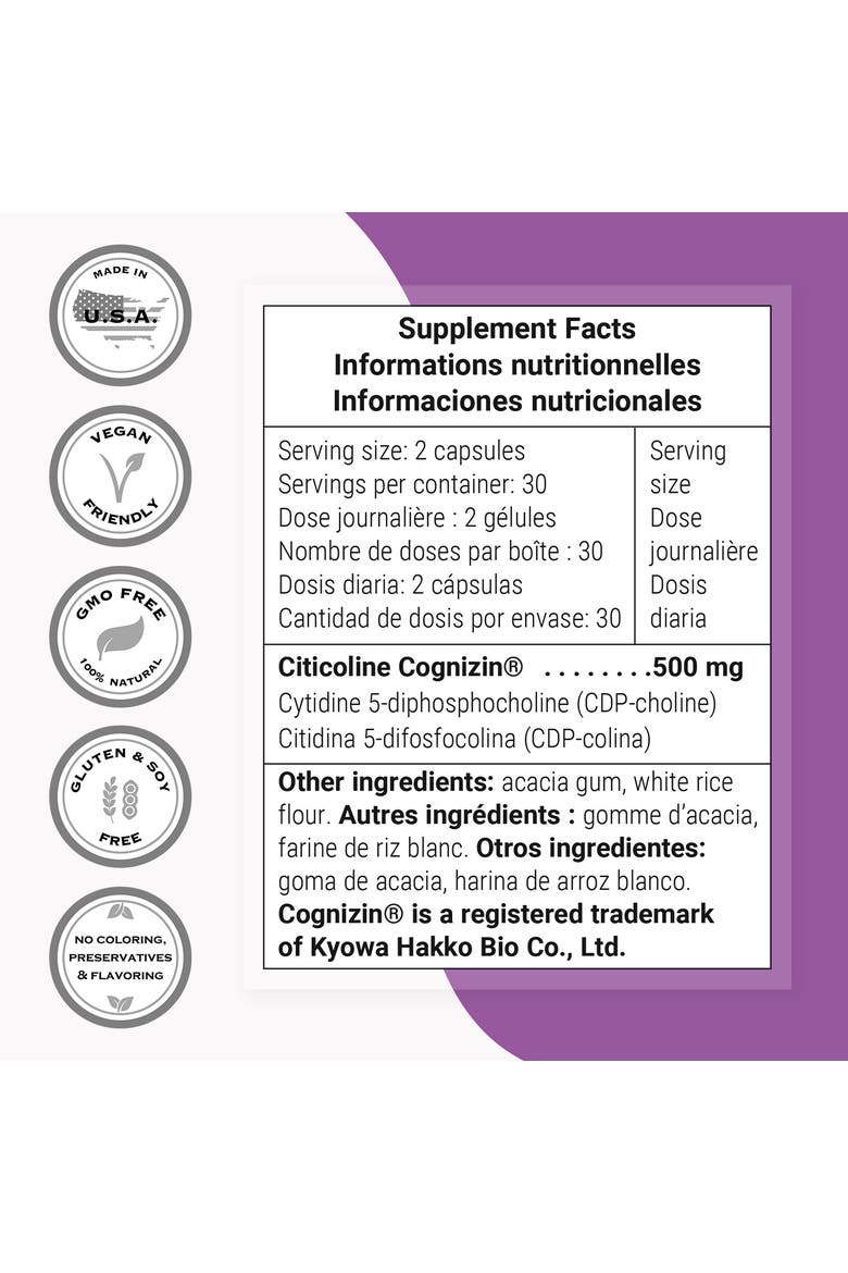 CDP Choline 500mg per Day, Alternate, color, None