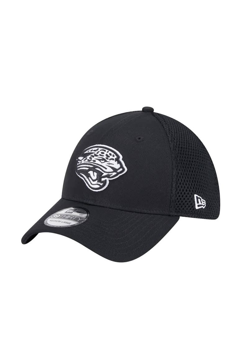 Men's New Era Black Jacksonville Jaguars Main Neo 39THIRTY Flex Hat, Alternate, color, Black