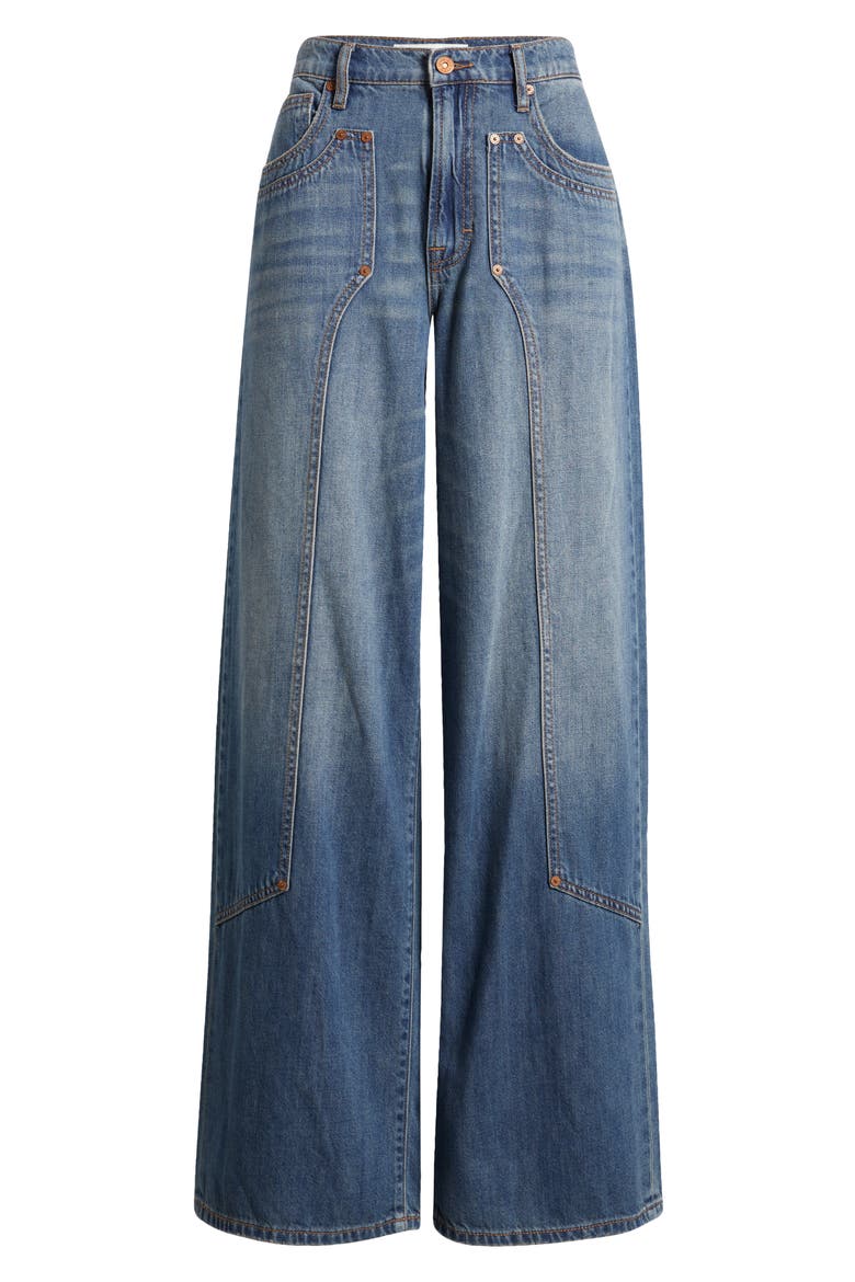 Oversize Wide Leg Baggy Jeans, Alternate, color, MED.WASH