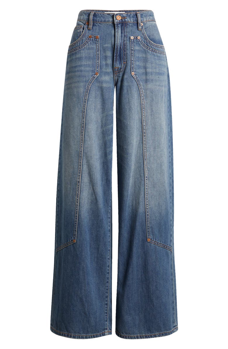 HIDDEN JEANS Oversize Wide Leg Baggy Jeans, Alternate, color, Med.wash