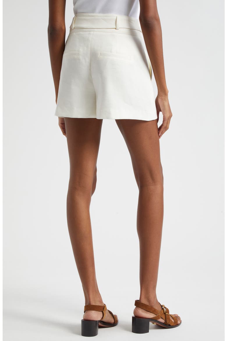 Runo Linen Blend Shorts, Alternate, color, WHITE