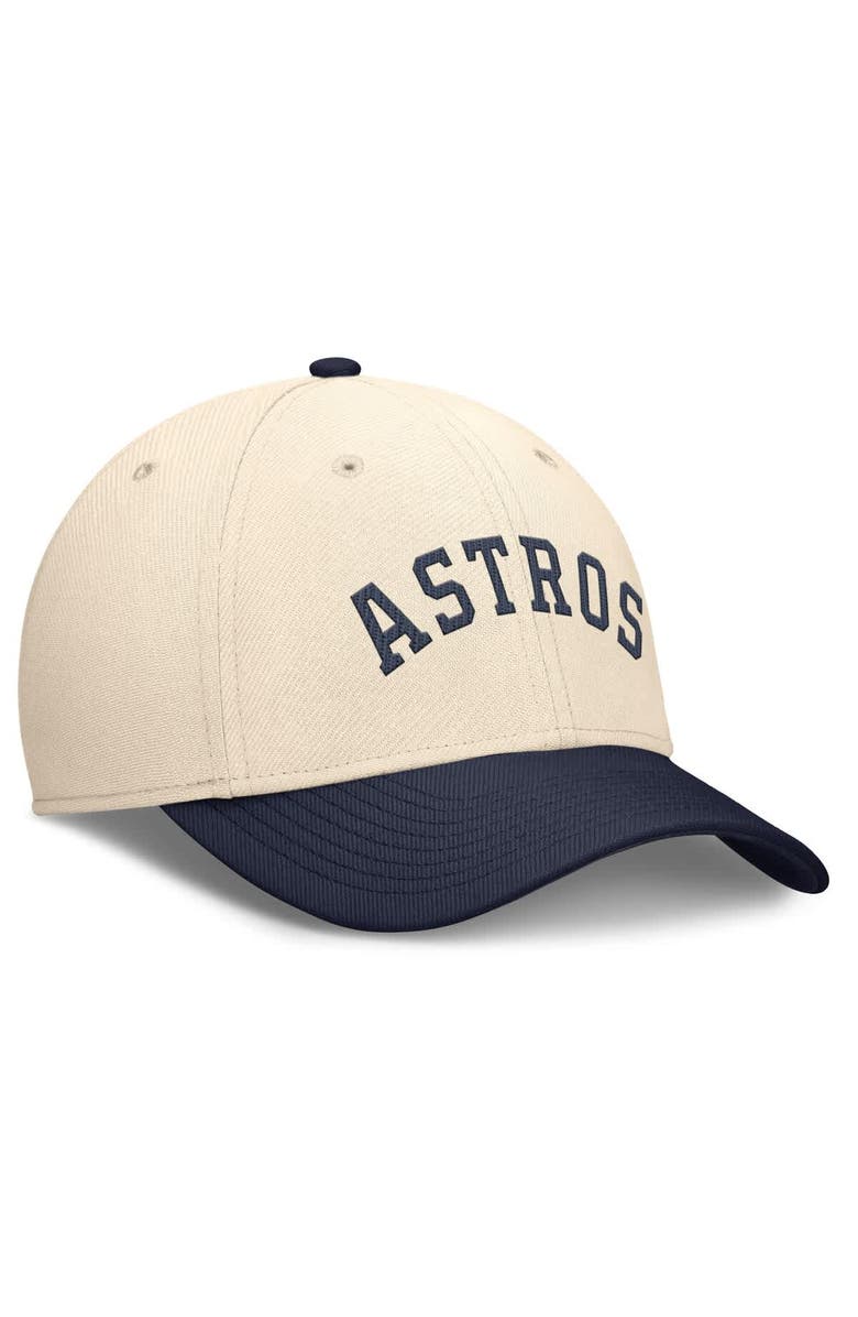 Nike Men's Nike Natural/Navy Houston Astros Statement Rise Performance Flex Hat, Alternate, color, Natural