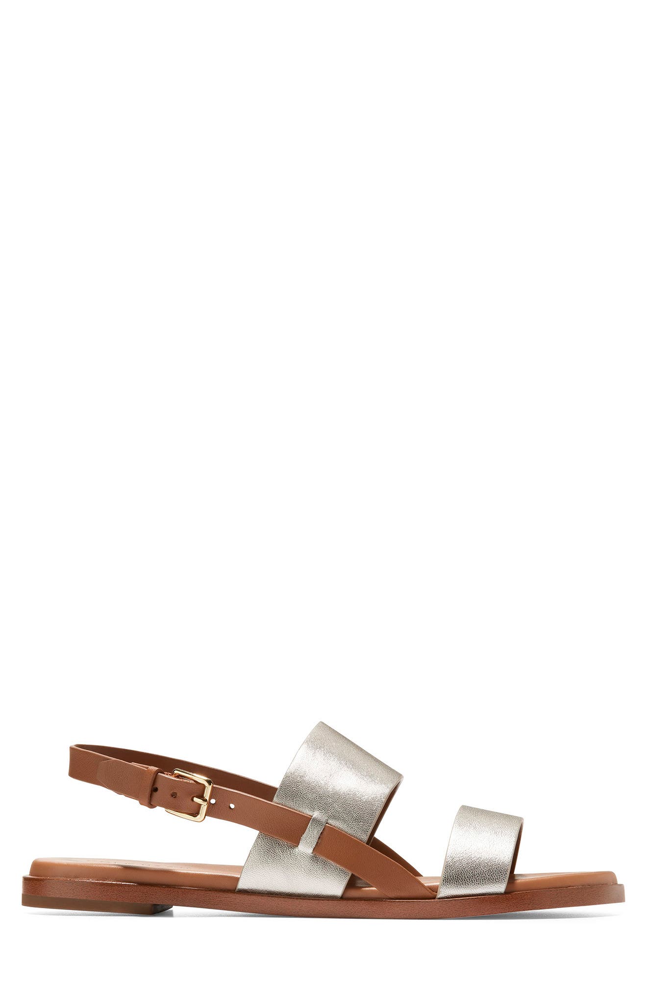 Cole Haan Flynn Flat Sandal, Alternate, color, Soft Gold